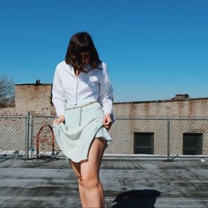 80s Designer Silk Skirt